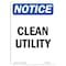 Signmission OSHA Notice, 7" Height, Clean Utility Sign, 7" X 5", Portrait OS-NS-D-57-V-10641 - alternate 1